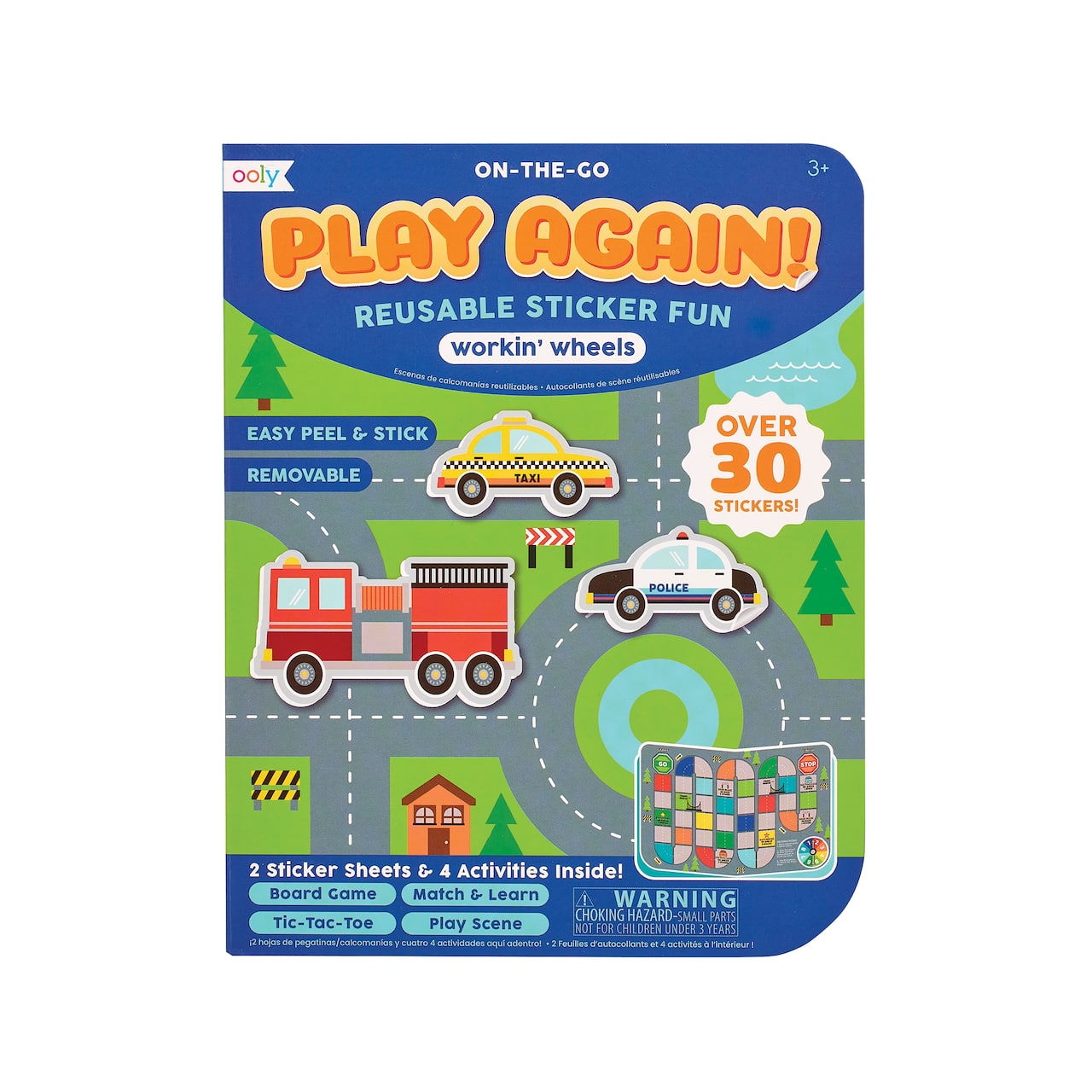 12 Pack: OOLY Play Again! Workin&#x27; Wheels On-The-Go Activity Kit